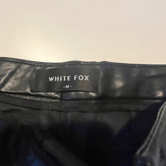 Straight Leg Black Leather Pants - Picture 3 of 4